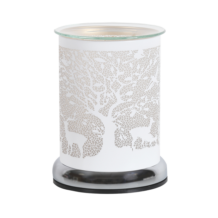 Aroma White Silhouette Woodland Deer Touch Electric Wax Melt Warmer