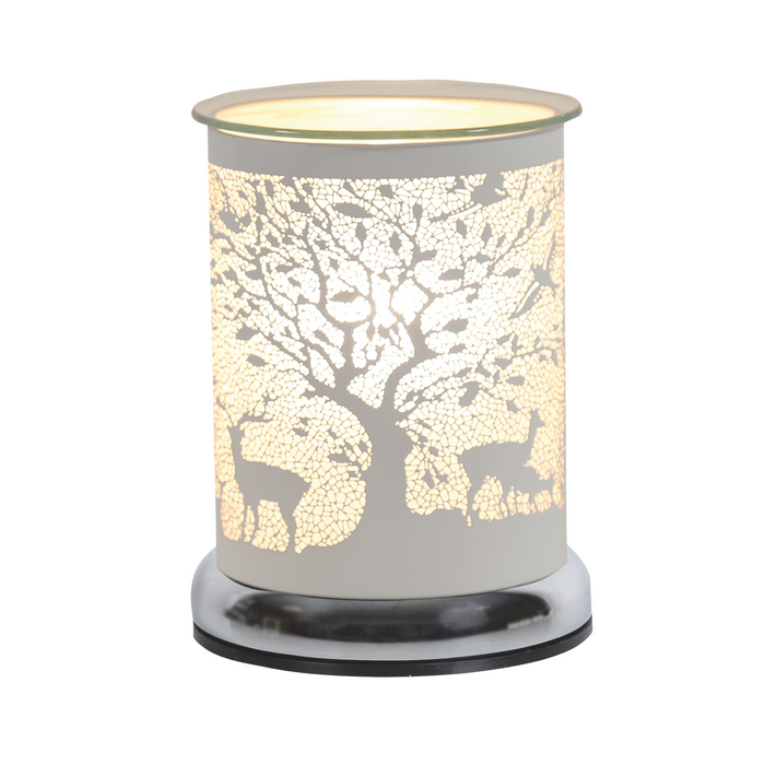 Aroma White Silhouette Woodland Deer Touch Electric Wax Melt Warmer