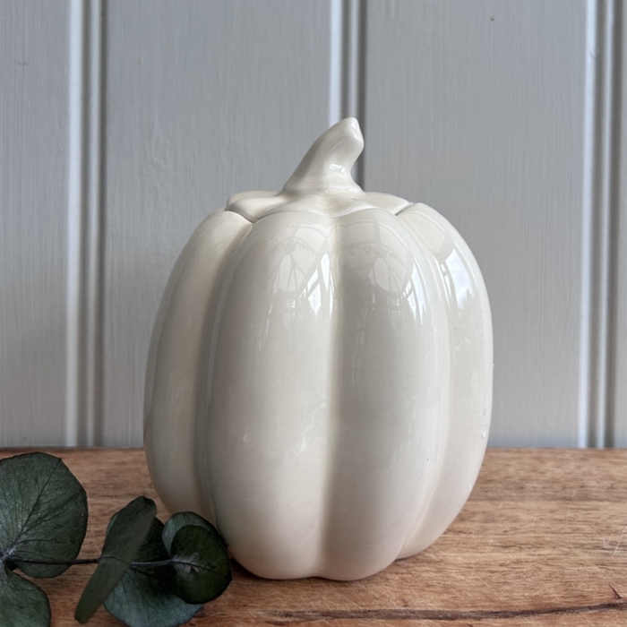 Ceramic Pumpkin Wax Melt Burner with Lid