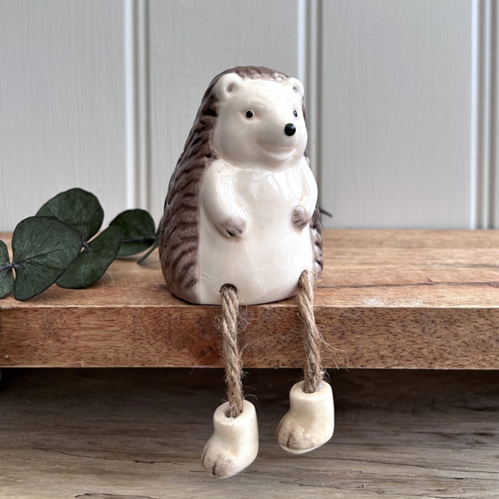 Ceramic Dangly Legged Sitting Hedgehog