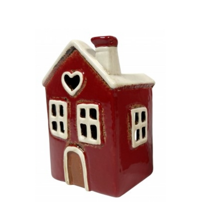 Ceramic Rustic Style House Tealight Wax Melt Burner