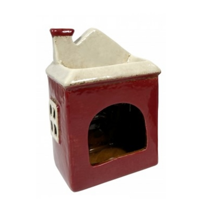 Ceramic Rustic Style House Tealight Wax Melt Burner