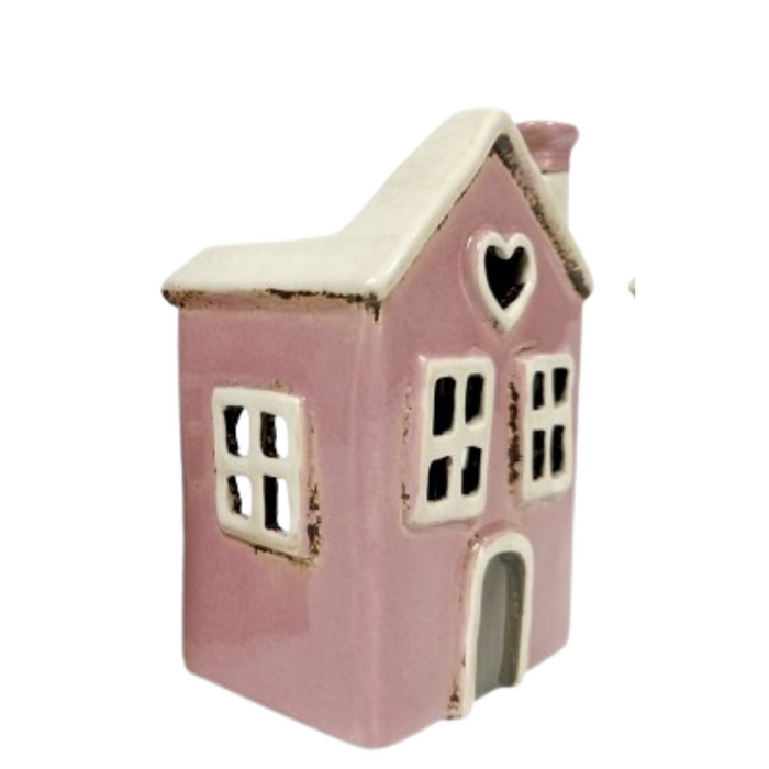 Ceramic Rustic Style House Tealight Wax Melt Burner