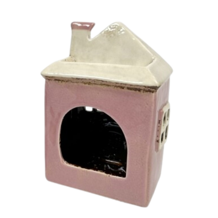 Ceramic Rustic Style House Tealight Wax Melt Burner