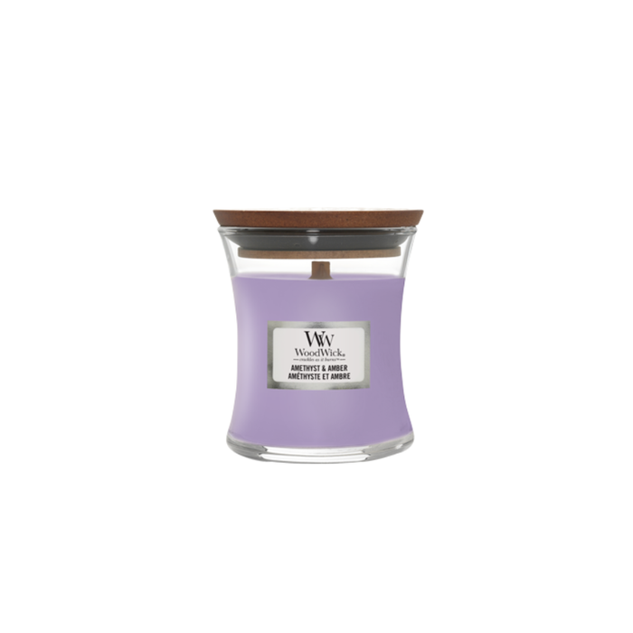 WoodWick Amethyst & Amber Mini Hourglass Jar Candle