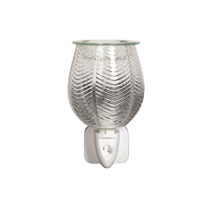 Aroma Accessories Ribbed Clear Lustre Plug-In Wax Melt Warmer