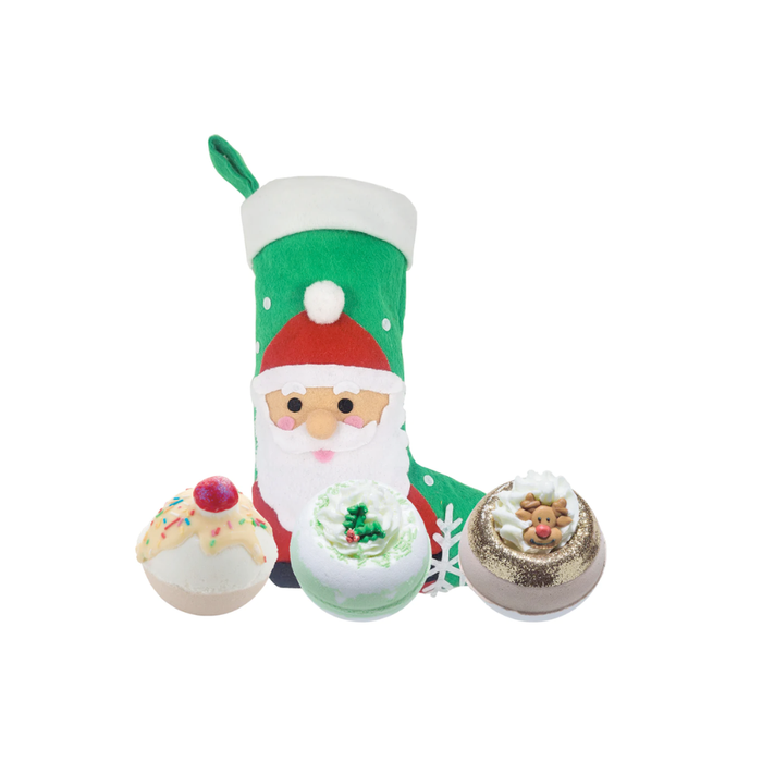 Bomb Cosmetics Santa Stocking Christmas Bath Bomb Gift Set