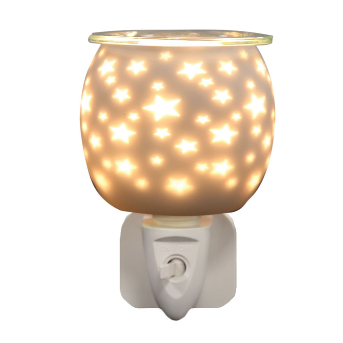 White Satin Stars Wax Melt Electric Plug In Warmer