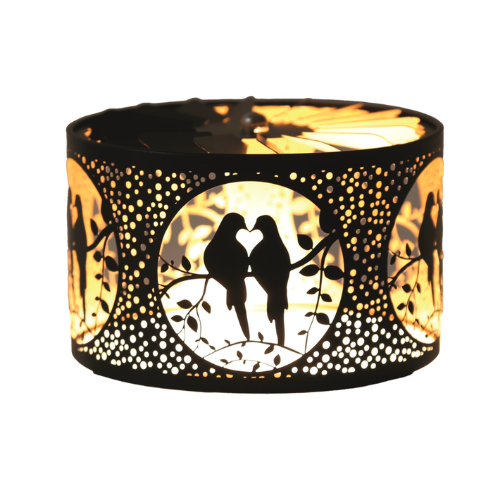 Aroma Black and Gold Doves Carousel Candle Shade