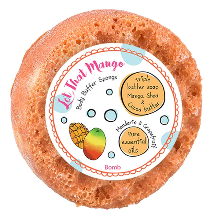 Bomb Cosmetics Let The Mango Body Buffer Soap Sponge