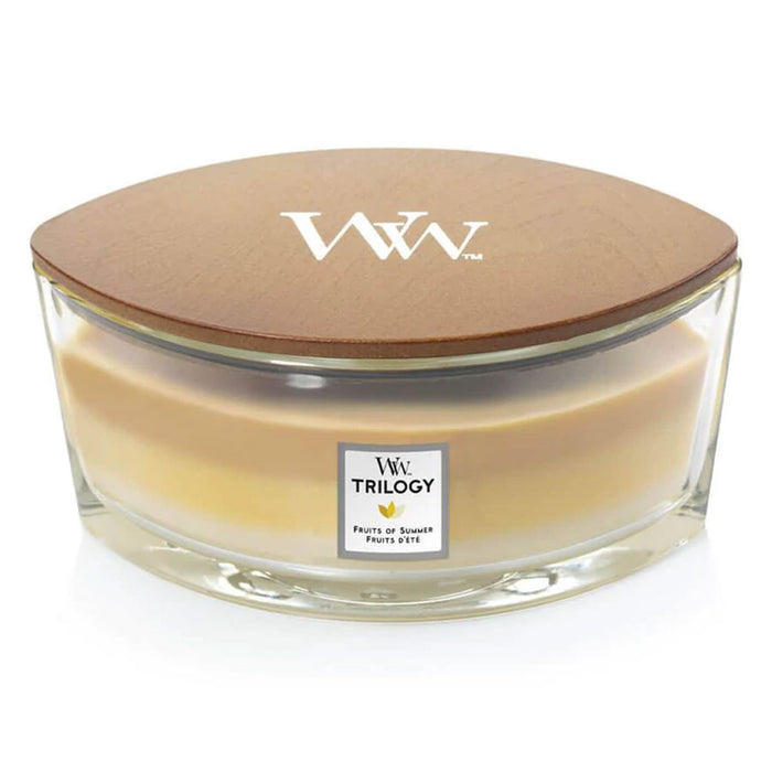 WoodWick Fruits of Summer Trilogy Ellipse Jar Candle